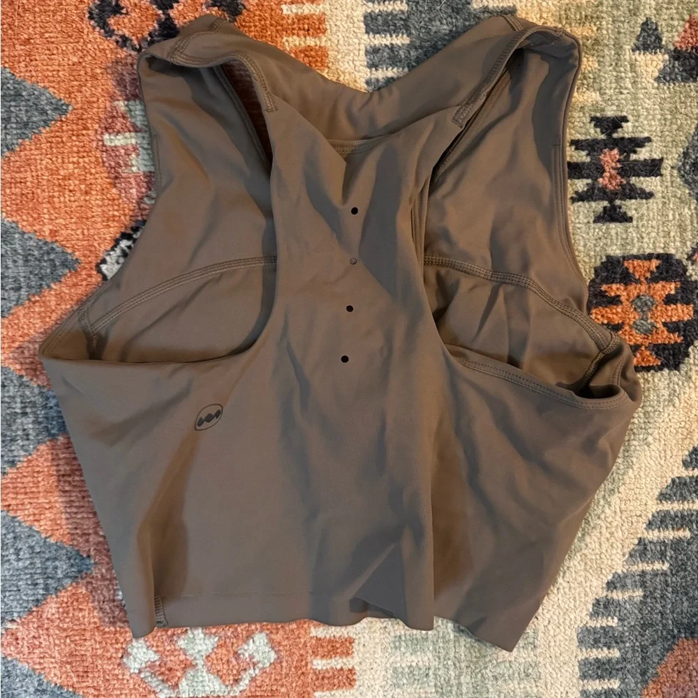 Janji Brown Long Bra Cropped Running Top - Picture 2 of 2